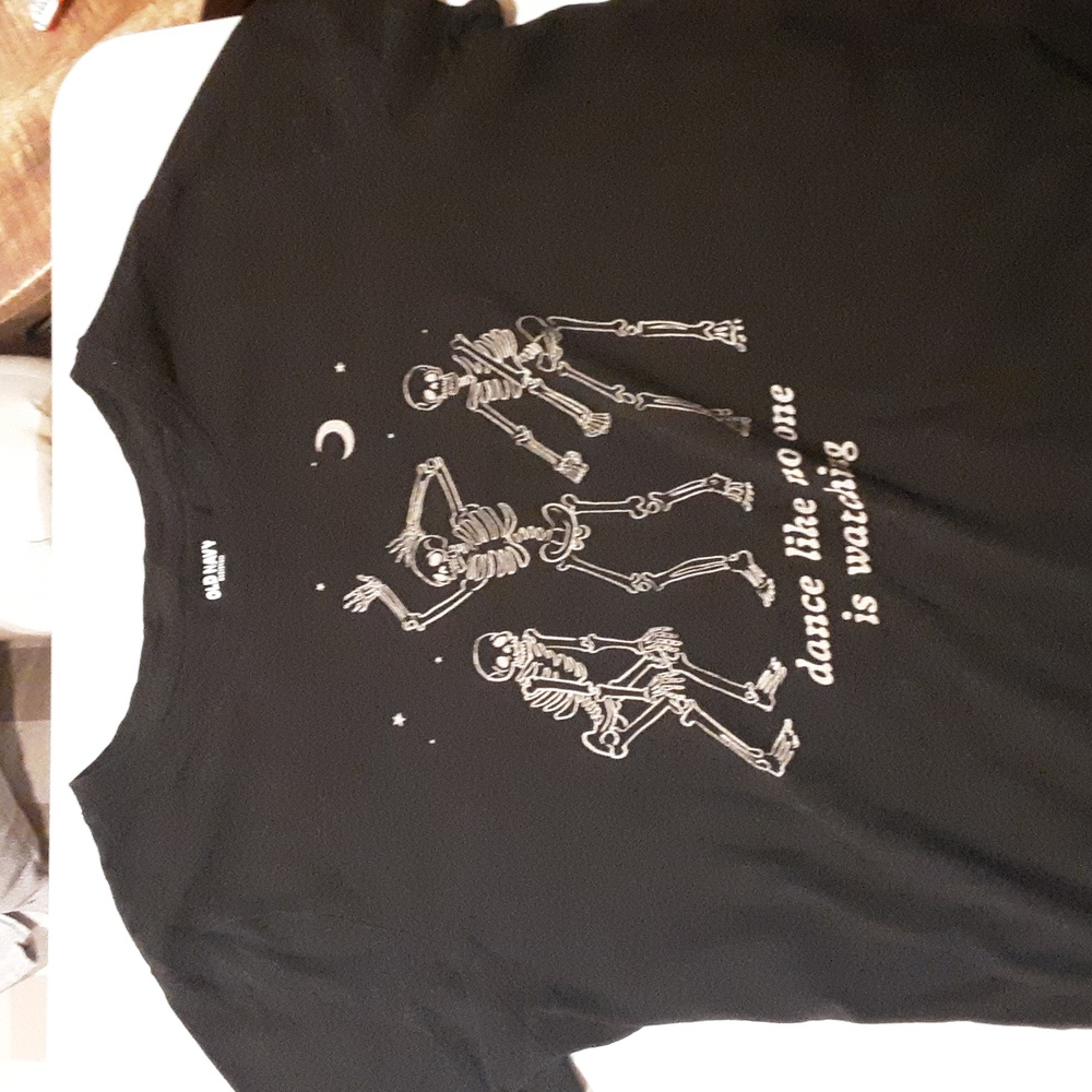 black skeleton kids shirt